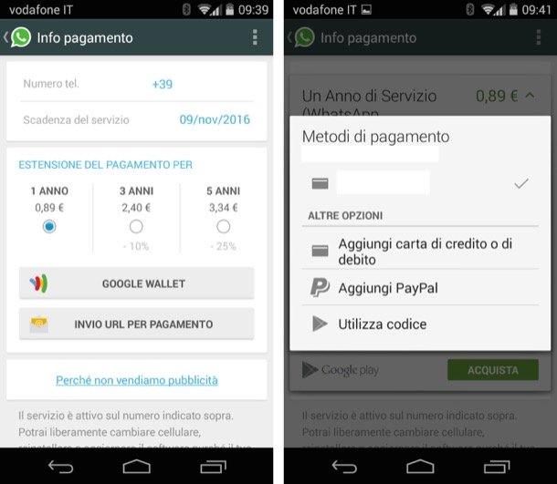 Cómo pagar WhatsApp con tarjeta de crédito o Paypal