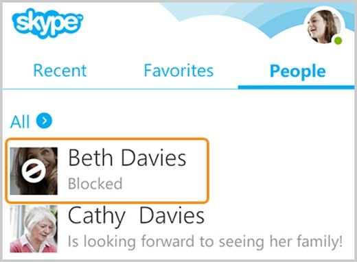How to block and delete a contact in Skype