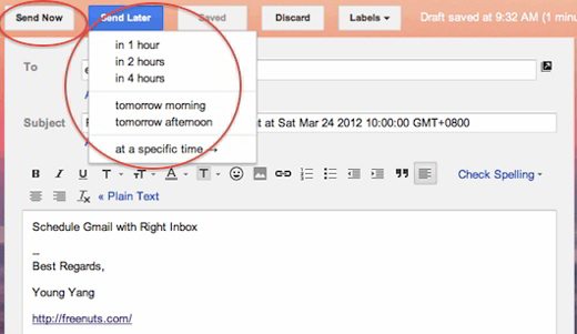 Cómo posponer el envío de correos electrónicos con Gmail